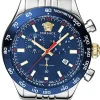 Versace Herren Chronograph Hellenyium VE2U01024 Blau Silber
