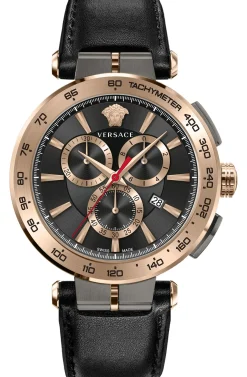 Versace Herren Chronograph Aion VE6CA0323 Roségold-Schwarz