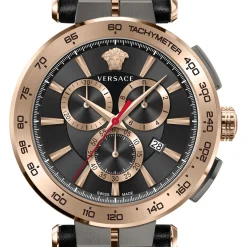 Versace Herren Chronograph Aion VE6CA0323 Roségold-Schwarz
