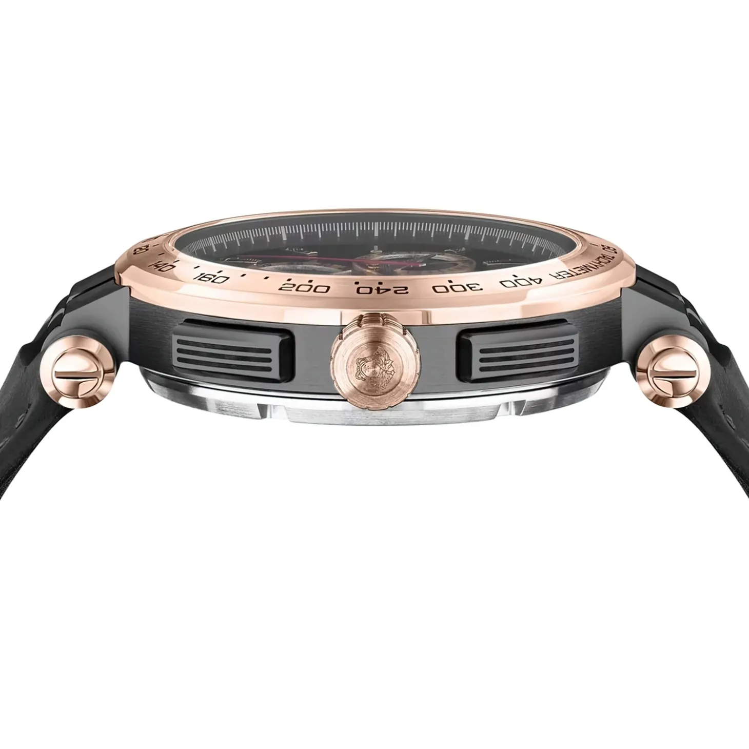 Versace Herren Chronograph Aion VE6CA0323 Roségold-Schwarz