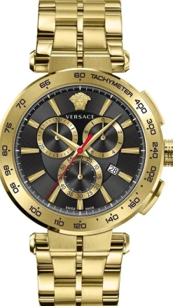 Versace Herren Chronograph Aion VE6CA0623 Gold-Schwarz