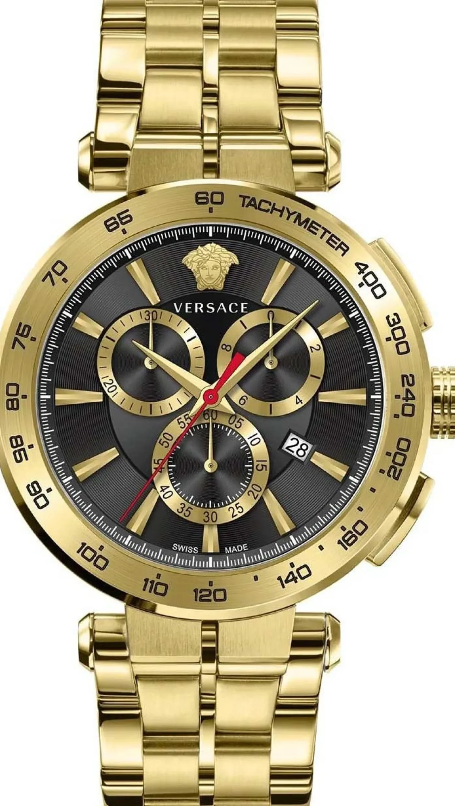 Versace Herren Chronograph Aion VE6CA0623 Gold-Schwarz
