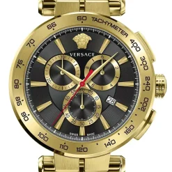 Versace Herren Chronograph Aion VE6CA0623 Gold-Schwarz