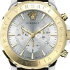 Versace Herren Schweizer Armbanduhr CHRONO SIGNAT.44 D/WSIL S/BRW BICSS/IP2N -DARK BROWN C VEV601323