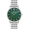 Versace Herren Uhr Greca Slim 40mm Silber Grün VE8Q00324