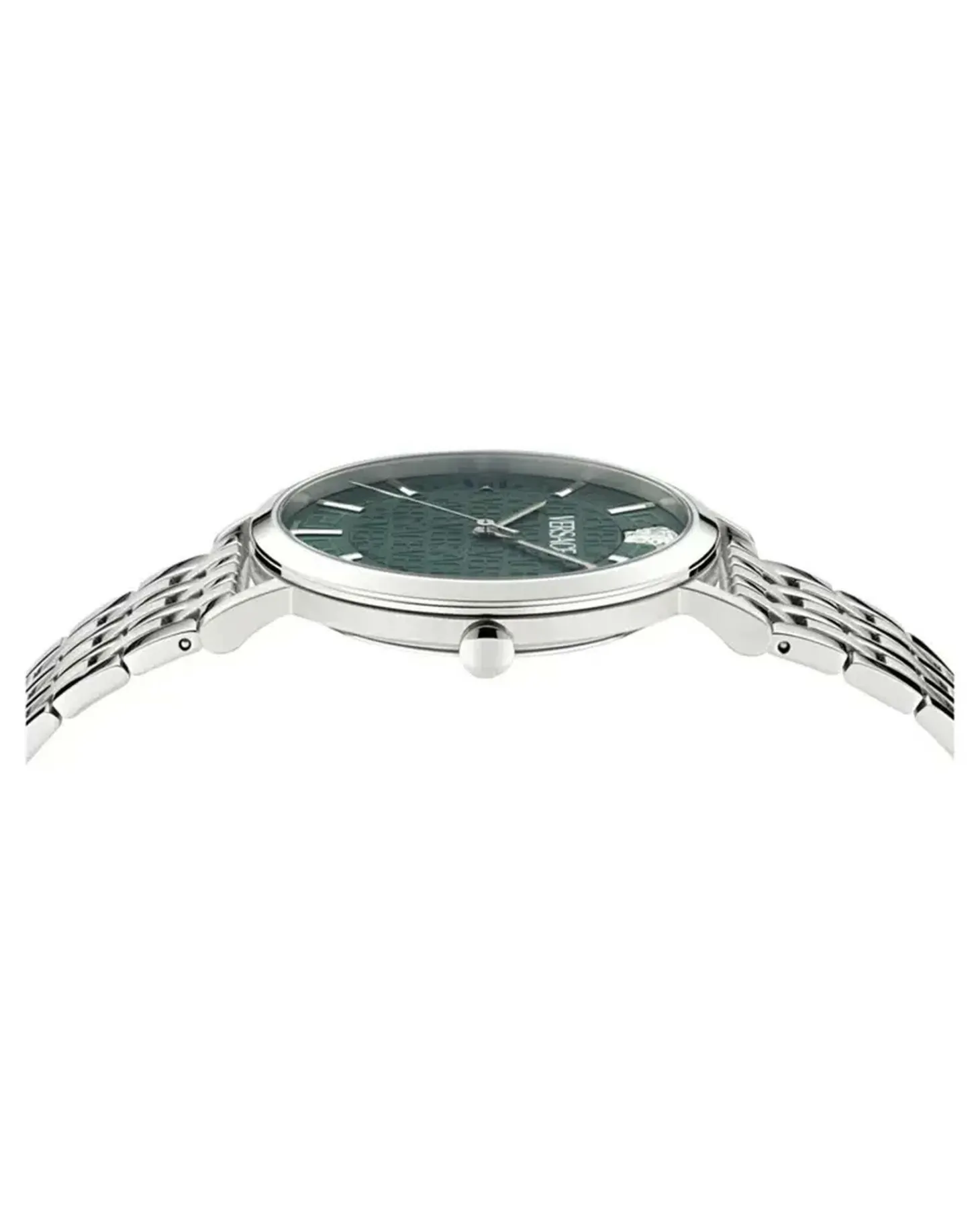 Versace Herren Uhr Greca Slim 40mm Silber Grün VE8Q00324