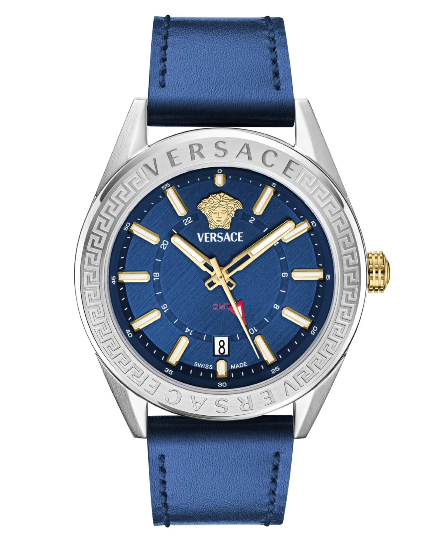 Versace Herren Uhr V-CODE GMT Blau VEAFA0124
