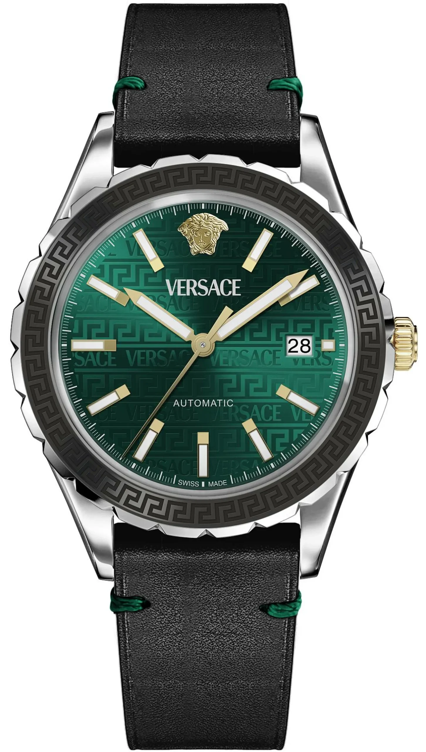 Versace Herren-Armbanduhr Hellenyium Automatic grün schwarz VEQCA0124