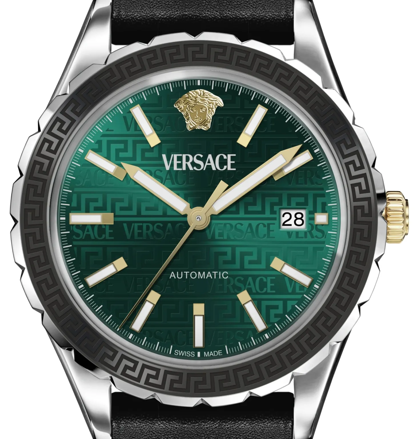 Versace Herren-Armbanduhr Hellenyium Automatic grün schwarz VEQCA0124