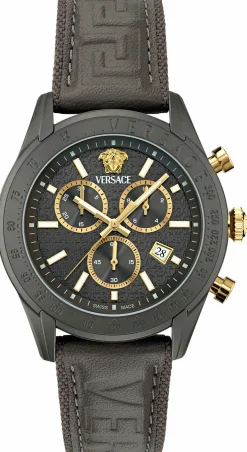 Versace Herrenuhr Chronograph Chrono Master Schwarz-Grau VE8R00124