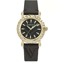 Versace Herren-Uhr Greca Glam Schwarz/Gold VE6D00223