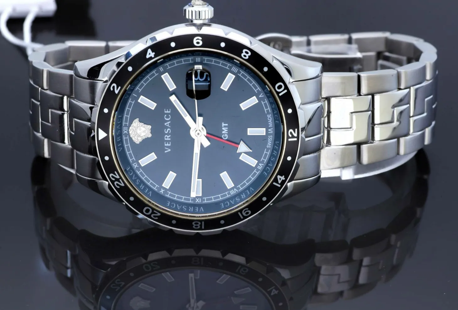 Versace Herrenuhr Hellenyium GMT Swiss Made V1110 0017