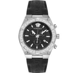 Versace Herrenuhr Sporty Greca Chrono Schwarz/Silber VESO00222