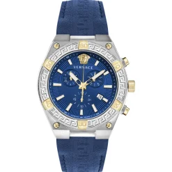 Versace Herrenuhr Sporty Greca Chrono Blau/Silber VESO00322