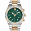 Versace Herrenuhr V‑Sporty Greca VESO01324 Grün