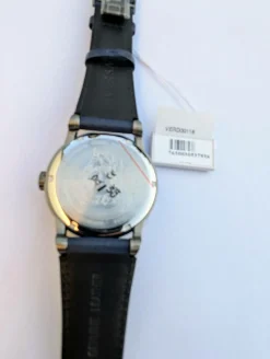 Versace Palazzo Empire Herrenuhr Blau Leder Grau Stahlgehäuse 43mm VERD00118