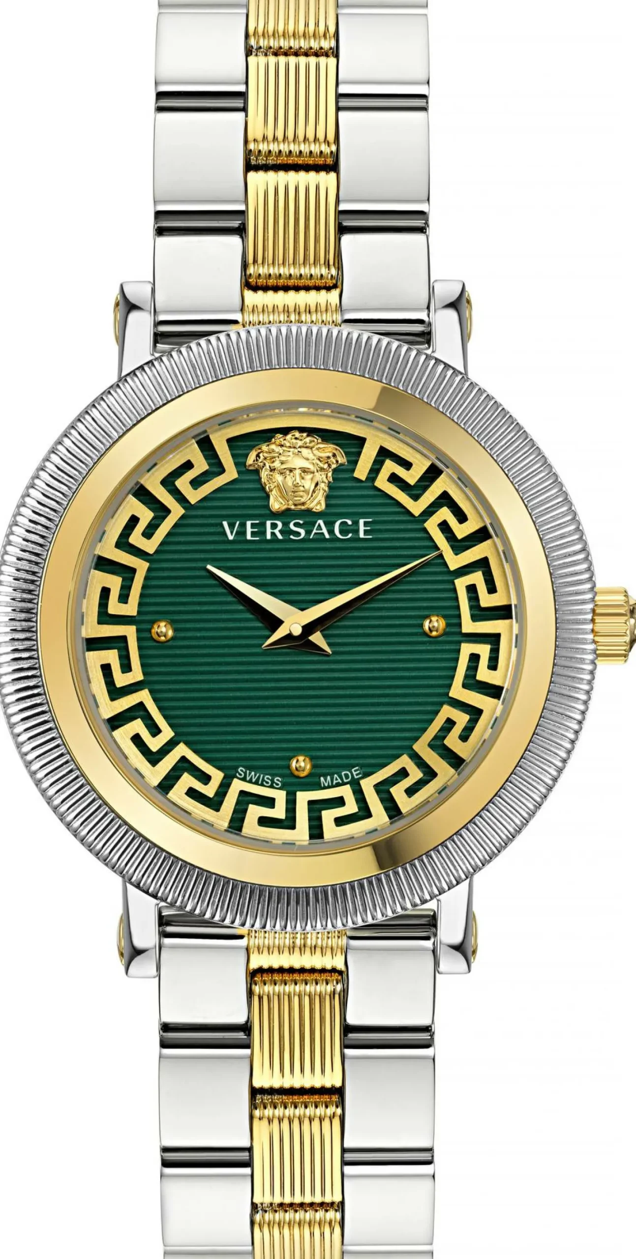 Versace Quarzuhr GRECA FLOURISH VE7F00523 - Bicolor Damenuhr mit Saphirglas, Swiss Made