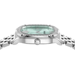 Versace Uhr Damen Greca Couture Silber Blau Edelstahl VE1B01025