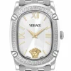 Versace Uhr Damen Greca Couture Weiß Edelstahl VE1B01125