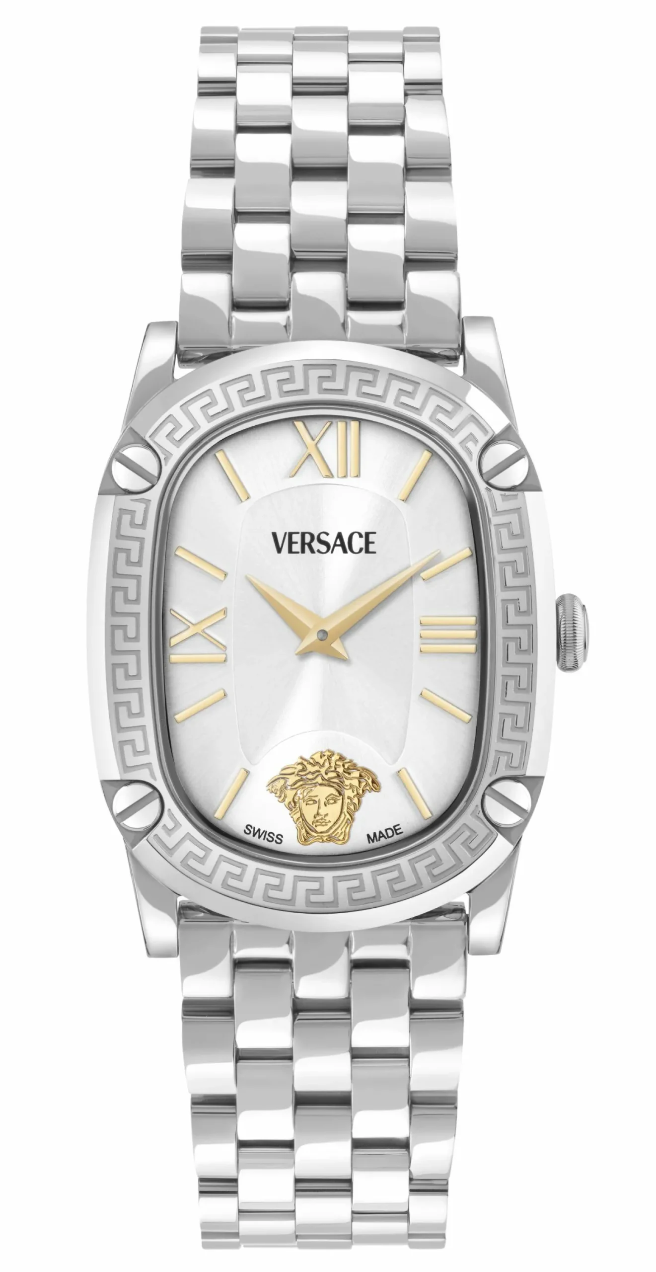 Versace Uhr Damen Greca Couture Weiß Edelstahl VE1B01125
