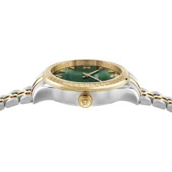 Versace Uhr Damen Hellenyium Lady Gold/Silber Grün 35 mm VE2S01125