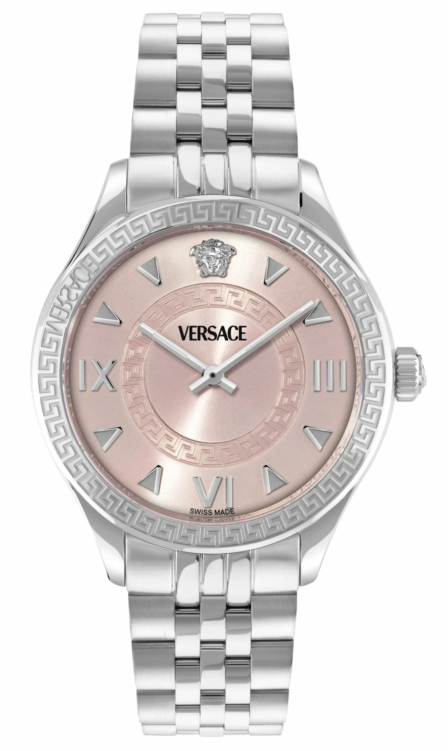 Versace Uhr Damen Hellenyium Lady Silber Rosé Zifferblatt 35 mm VE2S00825