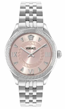 Versace Uhr Damen Hellenyium Lady Silber Rosé Zifferblatt 35 mm VE2S00825