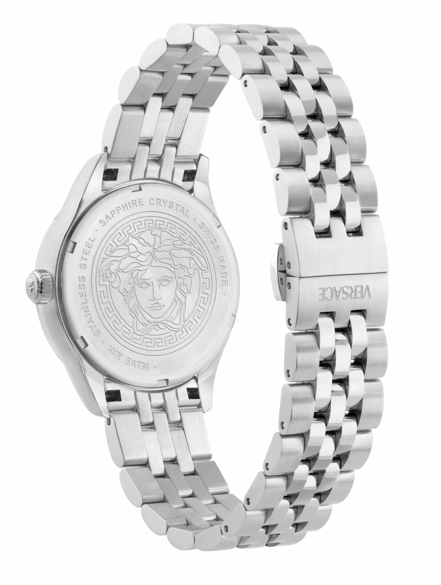 Versace Uhr Damen Hellenyium Lady Silber Rosé Zifferblatt 35 mm VE2S00825