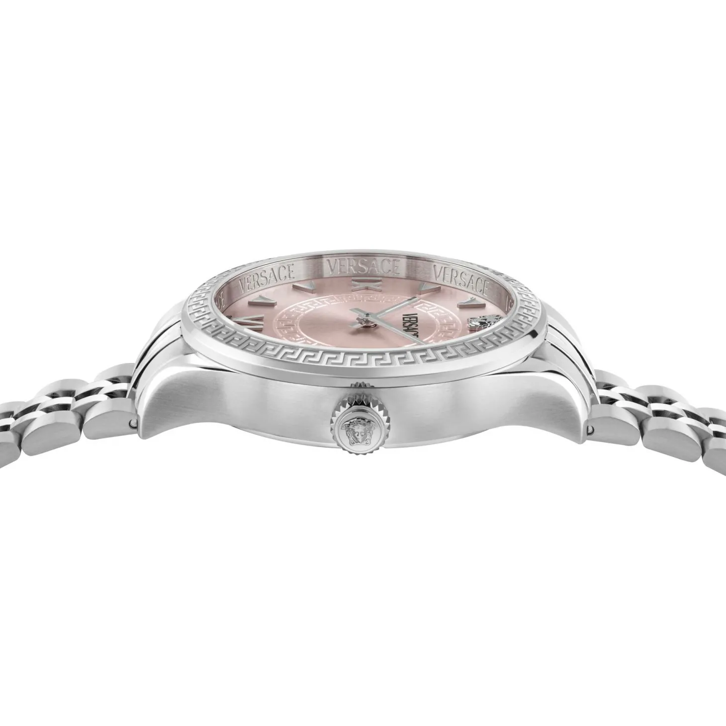 Versace Uhr Damen Hellenyium Lady Silber Rosé Zifferblatt 35 mm VE2S00825