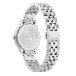 Versace Uhr Damen Hellenyium Lady silber, blau 35 mm VE2S01025