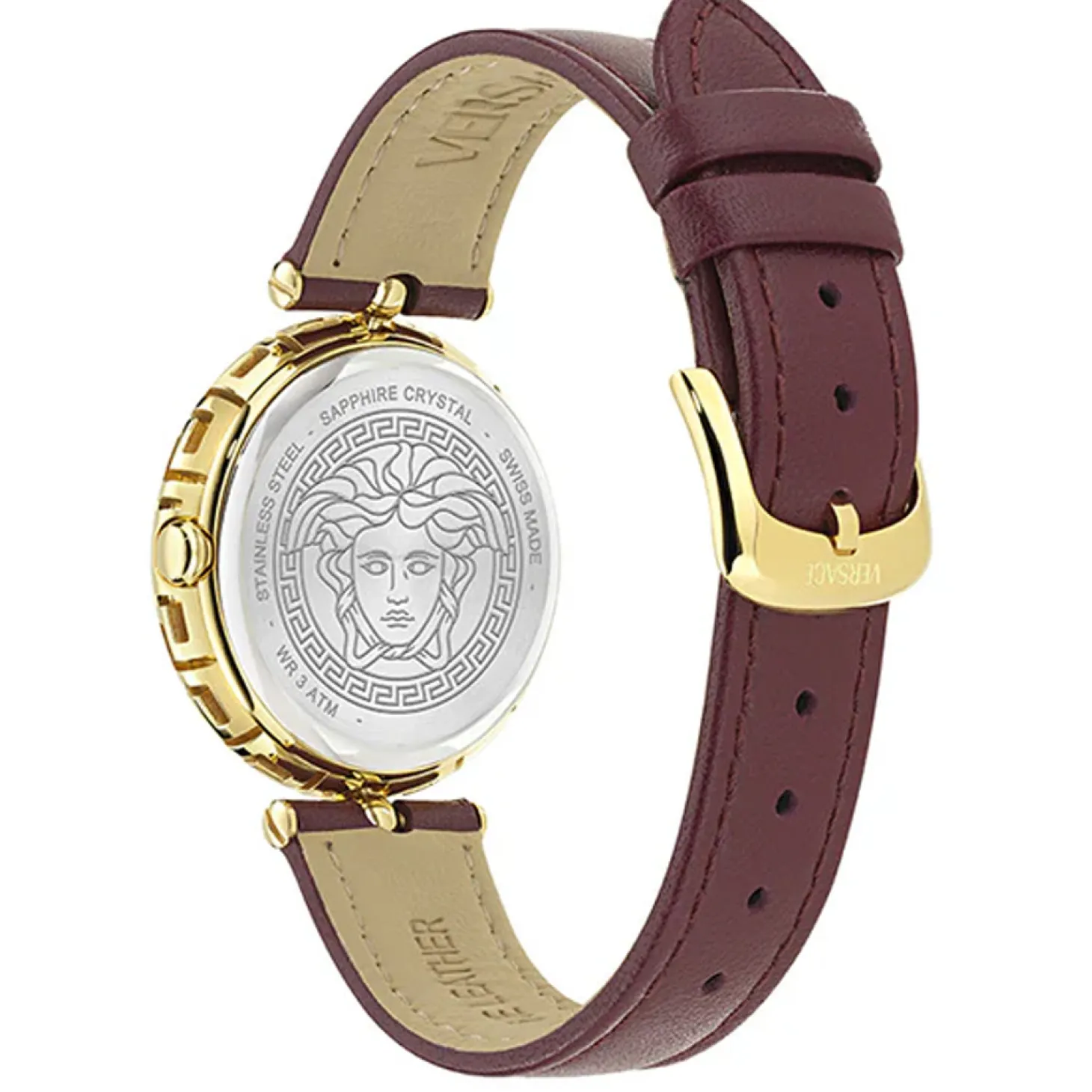Versace Uhr Damen Medusa Jewel Bordeaux/Gold VE0B00125