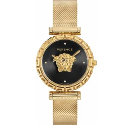 Versace Uhr Damen Palazzo Empire Greca Diamond Gold/Schwarz VEDV01319