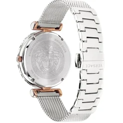 Versace Uhr Damen Palazzo Empire Greca Diamond Silber/Roségold VEDV01219
