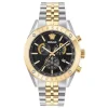 Versace Uhr Herren Chronograph Athletics Chrono Silber/Gold/Schwarz VEKJA0525