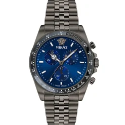 Versace Uhr Herren Greca Chrono Wave Anthrazit/Blau VE0H00625