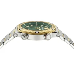 Versace Uhr Herren Greca Logo Diver Grün/Silber‑Gold VE8G00524