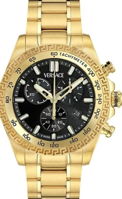 Versace Uhr Herren VE9K01124 Schwarz / Gold
