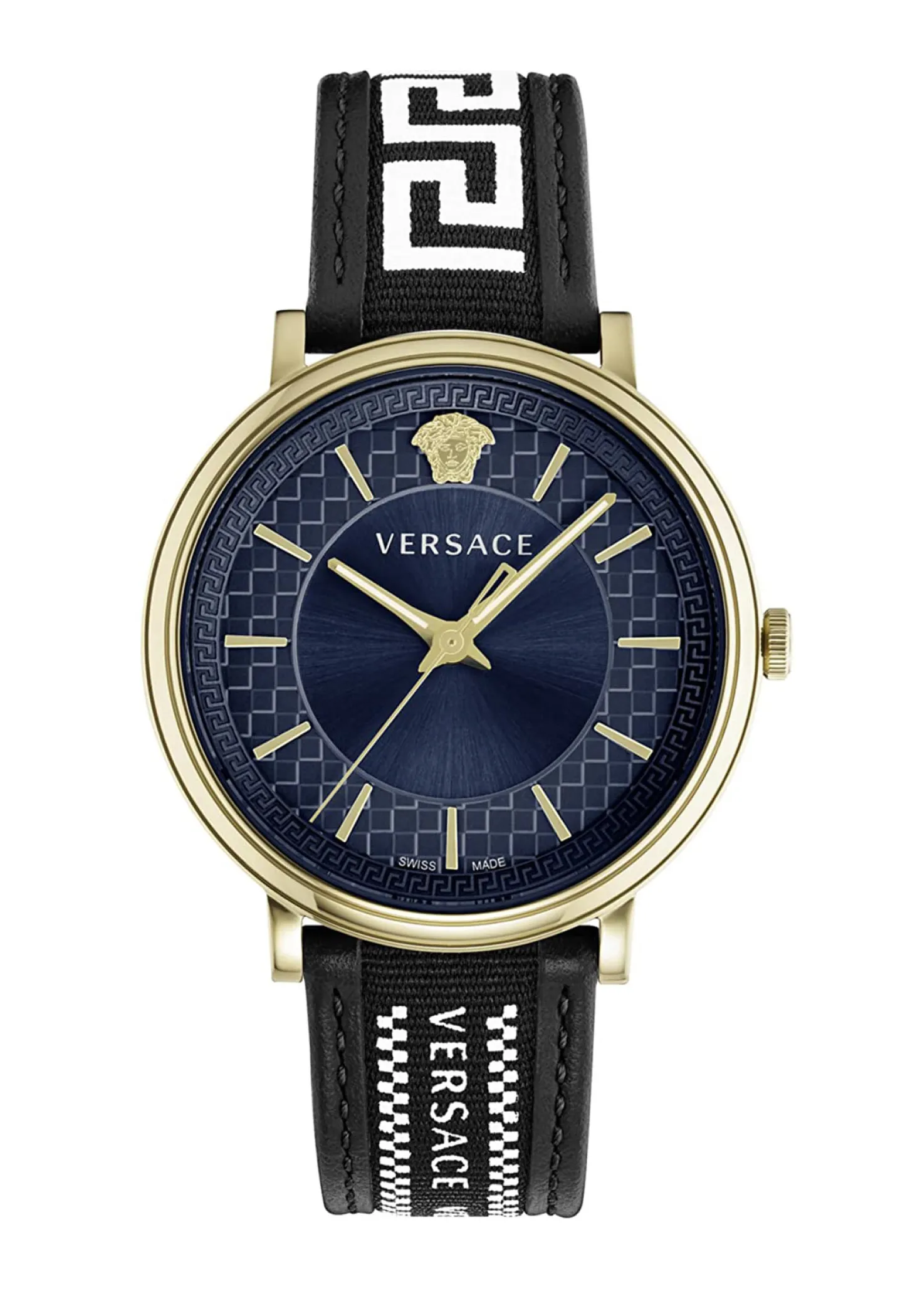 Versace Uhr Herrenuhr V‑CIRCLE VE5A01821 Blau/Gold
