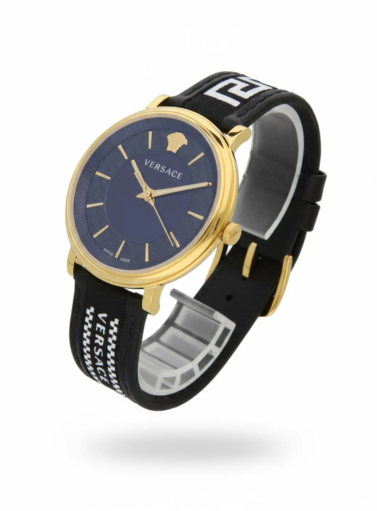 Versace Uhr Herrenuhr V‑CIRCLE VE5A01821 Blau/Gold