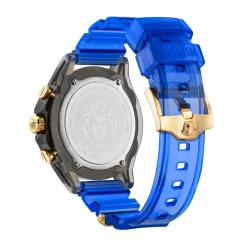 Versace Unisex Chronograph New Icon Active 44 mm Blau/Anthrazit VE8P00925