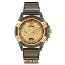 Versace Unisex Chronograph New Icon Active 44 mm Anthrazit/Goldfarben VE8P01025