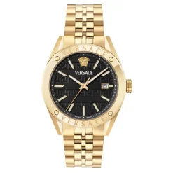 Versace Unisex Uhr Athletics 3 Hands Schwarz/Gold VEKHA0725