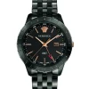 Versace Univers Herrenuhr Schwarz Edelstahlarmband GMT 43mm VEBK00618