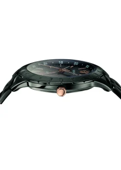 Versace Univers Herrenuhr Schwarz Edelstahlarmband GMT 43mm VEBK00618