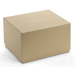 Versace Univers Herrenuhr Champagne UNIVERS Steel Strap Weißes Zifferblatt GMT 43mm VEBK00518