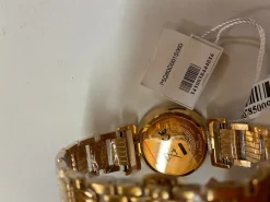 Versace Vanity Damenuhr Gold Stahlgehäuse Silber Zifferblatt 34mm P5Q80D001 S080