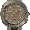 Versace V-Extreme Pro Dual Time Herrenuhr Schwarzes Armband Bronze 46mm VECN00319