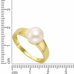 Vivance Gold 375 Perle weiß 7,5-8mm Ring 41679316680798