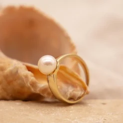 Vivance Gold 375 Perle weiß 7,5-8mm Ring 41679316680798