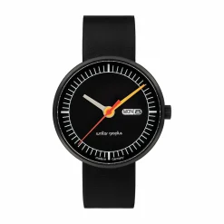 Walter Gropius Analoguhr Classic Date mit Lederband Schwarz WG 008-03